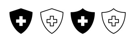 Health insurance icon vector for web and mobile app. Insurance document sign and symbolのイラスト素材