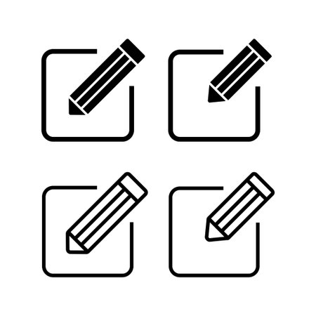 Edit icon vector illustration. edit document sign and symbol. edit text icon. pencil. sign upのイラスト素材