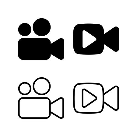 Video icon vector illustration. video camera sign and symbol. movie sign. cinemaのイラスト素材