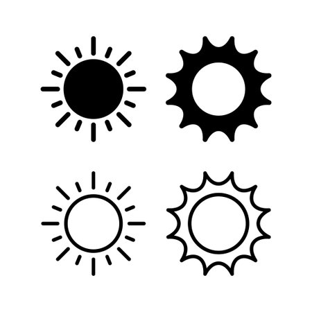 Sun icon vector illustration. Brightness sign and symbol.のイラスト素材