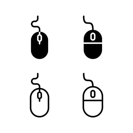 Mouse icon vector illustration. click sign and symbol. pointer icon vector.のイラスト素材