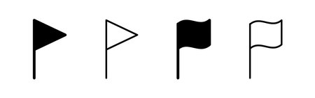 Flag icon vector for web and mobile app. Gps location pin map. Location marker symbol.のイラスト素材