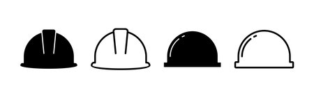 Helmet icon vector for web and mobile app. Motorcycle helmet sign and symbol. Construction helmet icon. Safety helmetのイラスト素材