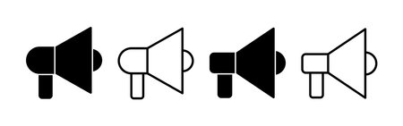 Megaphone icon vector for web and mobile app. Loudspeaker sign and symbolのイラスト素材