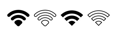 Wifi icon vector for web and mobile app. signal sign and symbol. Wireless  iconのイラスト素材