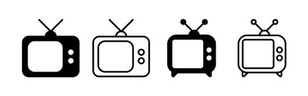 Tv icon vector for web and mobile app. television sign and symbolのイラスト素材