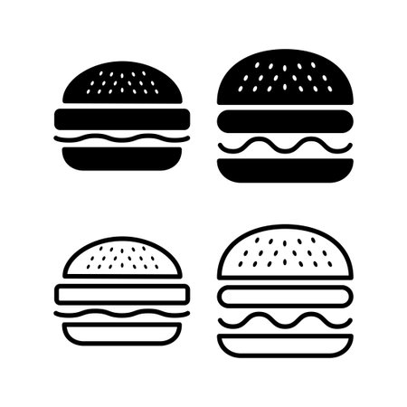 Burger icon vector illustration. burger sign and symbol. hamburgerのイラスト素材