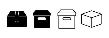 Box icon vector for web and mobile app. box sign and symbol, parcel, packageのイラスト素材
