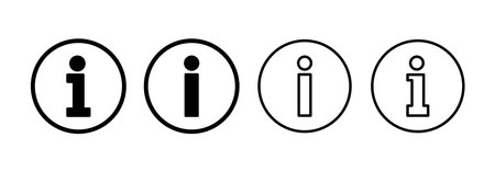 Info sign icon vector for web and mobile app. about us sign and symbol. Faq iconのイラスト素材