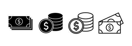 Money icon vector for web and mobile app. Money sign and symbolのイラスト素材