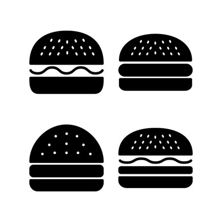 Burger icon vector illustration. burger sign and symbol. hamburgerのイラスト素材