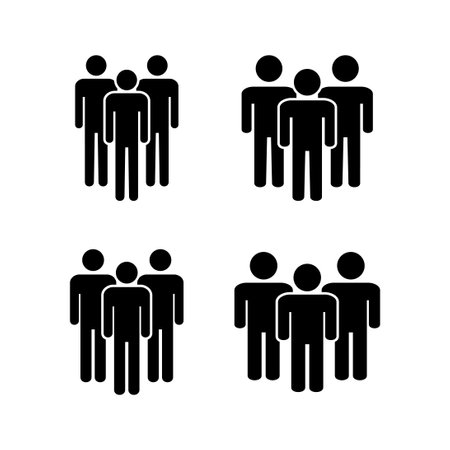 People icon vector illustration. person sign and symbol. User Icon vectorのイラスト素材