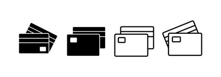 Credit card icon vector for web and mobile app. Credit card payment sign and symbolのイラスト素材