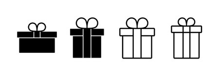 Gift icon vector for web and mobile app. gift sign and symbol. birthday giftのイラスト素材