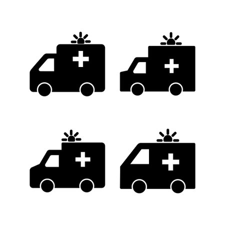 Ambulance icon vector illustration. ambulance truck sign and symbol. ambulance carのイラスト素材