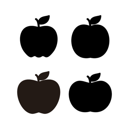 Apple icon vector illustration. Apple sign and symbols for web design.のイラスト素材