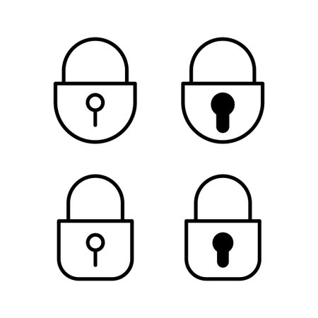 Lock icon vector illustration. Padlock sign and symbol. Encryption icon. Security symbolのイラスト素材