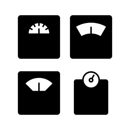 Scales icon vector illustration. Weight scale sign and symbolのイラスト素材