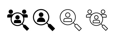 Hiring icon vector for web and mobile app. Search job vacancy sign and symbol. Human resources concept. Recruitmentのイラスト素材