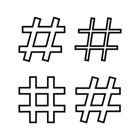 Hashtag icon vector illustration. hashtag sign and symbolのイラスト素材
