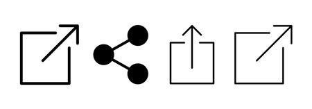 Share icon vector for web and mobile app. Sharing sign and symbolのイラスト素材
