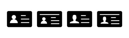 License icon vector illustration. ID card icon. driver license, staff identification card