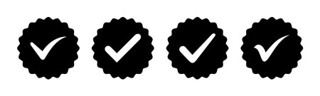 Approved icon vector illustration. Certified Medal Icon. check markのイラスト素材