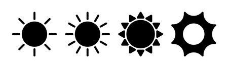 Sun icon vector illustration. Brightness sign and symbol.のイラスト素材