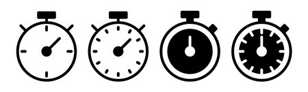 stopwatch icon vector illustration. Timer sign and symbol. Countdown icon. Period of timeのイラスト素材