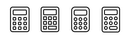 Calculator icon vector illustration. Accounting calculator sign and symbol.のイラスト素材