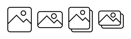 Picture icon vector illustration. photo gallery sign and symbol. image iconのイラスト素材