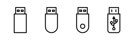 Usb icon vector illustration. Flash disk sign and symbol. flash drive sign.