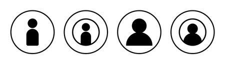 User Icon set illustration. person sign and symbol. people icon.のイラスト素材