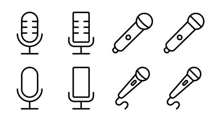 Microphone icon vector illustration. karaoke sign and symbolのイラスト素材