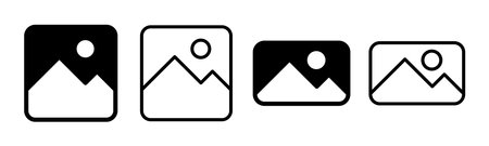 Picture icon set illustration. photo gallery sign and symbol. image iconのイラスト素材