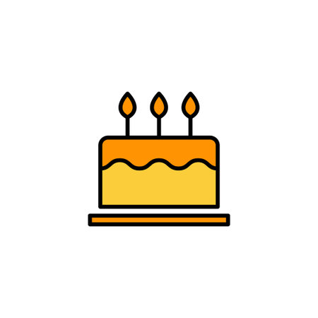 Cake icon vector for web and mobile app. Cake sign and symbol. Birthday cake icon