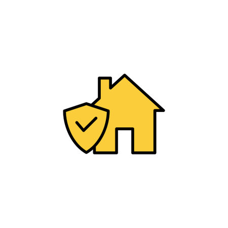 home insurance icon vector for web and mobile app. home protection sign and symbolのイラスト素材