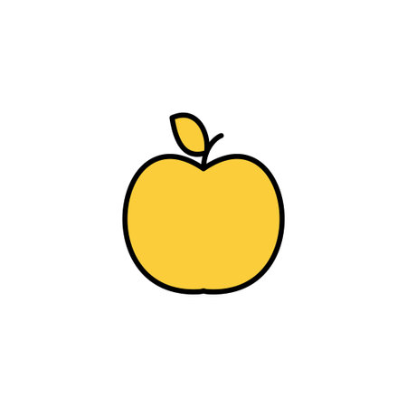 Apple icon vector for web and mobile app. Apple sign and symbols for web design.のイラスト素材