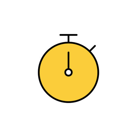 stopwatch icon vector for web and mobile app. Timer sign and symbol. Countdown icon. Period of timeのイラスト素材