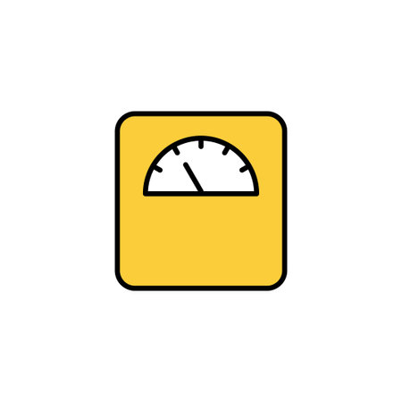 Scales icon vector for web and mobile app. Weight scale sign and symbol