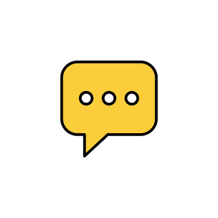 Chat icon vector for web and mobile app. speech bubble sign and symbol. comment icon. message