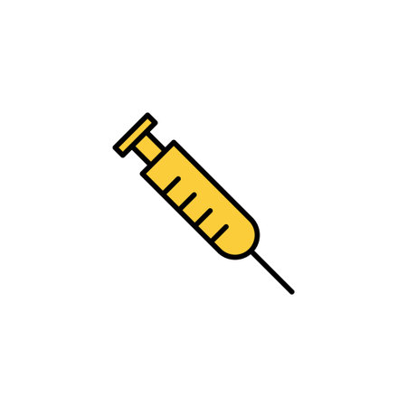 Syringe icon vector for web and mobile app. injection sign and symbol. vaccine iconのイラスト素材