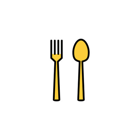spoon and fork icon vector for web and mobile app. spoon, fork and knife icon vector. restaurant sign and symbolのイラスト素材
