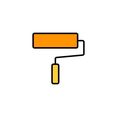 Paint icon vector for web and mobile app. paint brush sign and symbol. paint roller icon vectorのイラスト素材