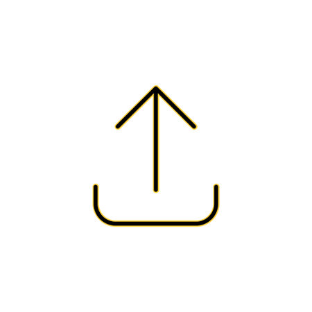 Upload icon vector for web and mobile app. load data sign and symbolのイラスト素材