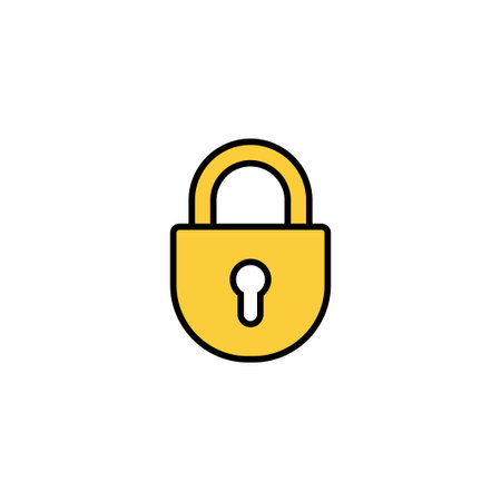 Lock icon vector for web and mobile app. Padlock sign and symbol. Encryption icon. Security symbolのイラスト素材