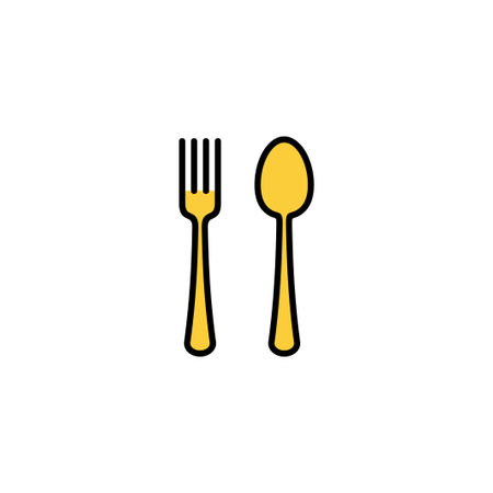 spoon and fork icon vector for web and mobile app. spoon, fork and knife icon vector. restaurant sign and symbolのイラスト素材