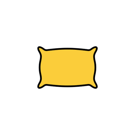 Pillow icon vector for web and mobile app. Pillow sign and symbol. Comfortable fluffy pillowのイラスト素材