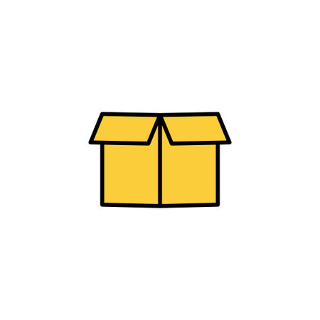 Box icon vector for web and mobile app. box sign and symbol, parcel, packageのイラスト素材