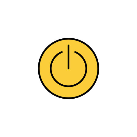 Power icon vector for web and mobile app. Power Switch sign and symbol. Electric powerのイラスト素材